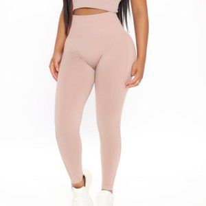 Fashion Nova Diced Up Active Legging In Infinity Seamless - Rose